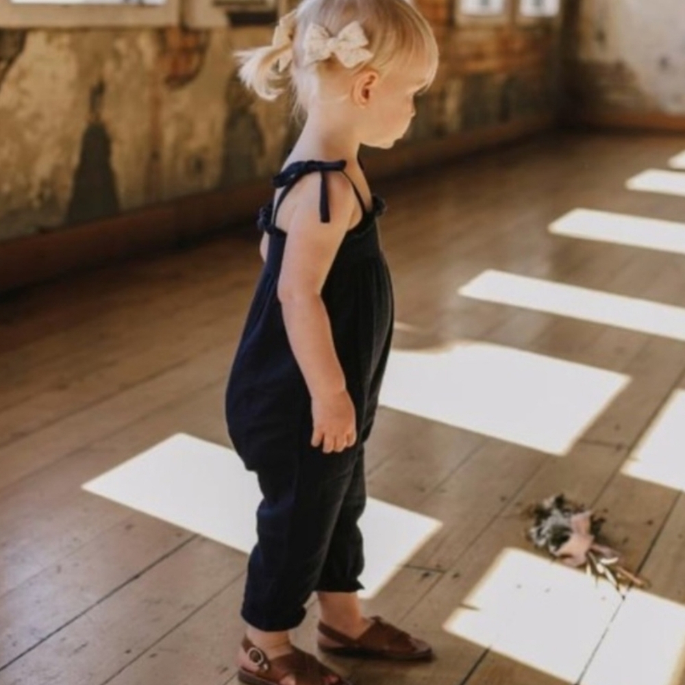 Jamie Kay Navy Organic Muslin Playsuit Jumpsuit 3Yrs NWT - Picture 2 of 9